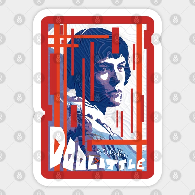 Hilda Doolittle 2 Sticker by Exile Kings 